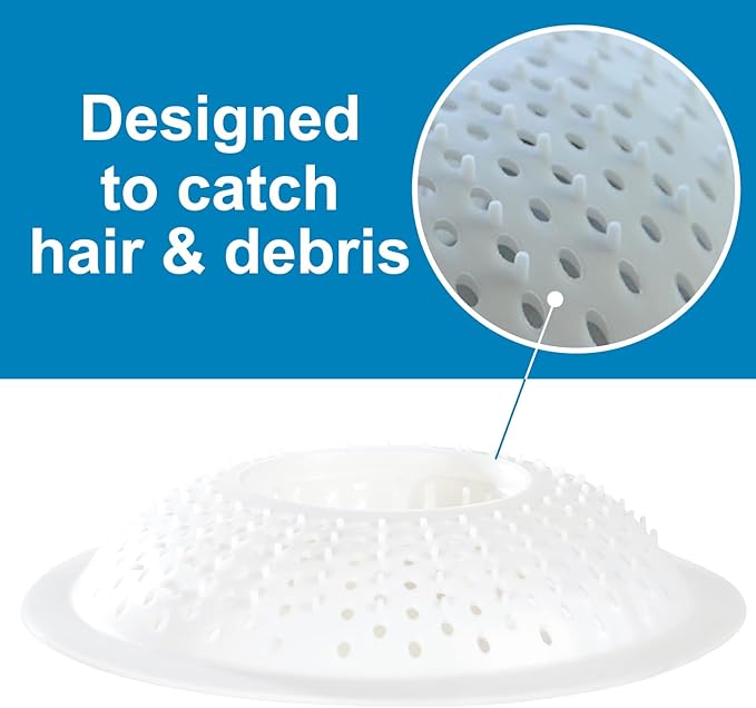 Evriholder Hairstopper 1pk, Plastic Drain Protector for Bathtubs & Showers, Pack of 1