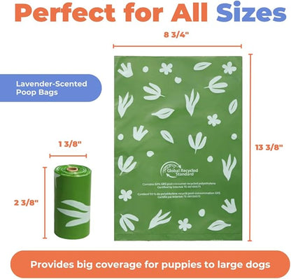 Best Pet Supplies Dog Poop Bags for Waste Refuse Cleanup, Doggy Roll Replacements for Outdoor Puppy Walking and Travel, Leak Proof and Tear Resistant, Thick Plastic - Green (Scented), 150 Bags