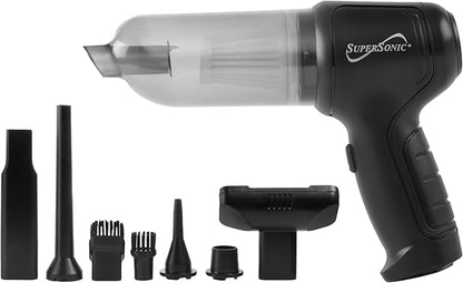 Supersonic SC-810HV Cordless Multi-Function 4 in-1 Hand Vacuum Cleaner, Powerful Suction, Lightweight and Compact, HEPA Filter, Vacuum | Blow | Inflate | Compress
