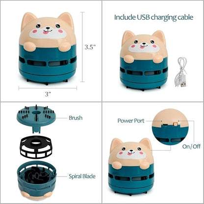 allydrew Mini Portable USB Desktop Vacuum, Doggy