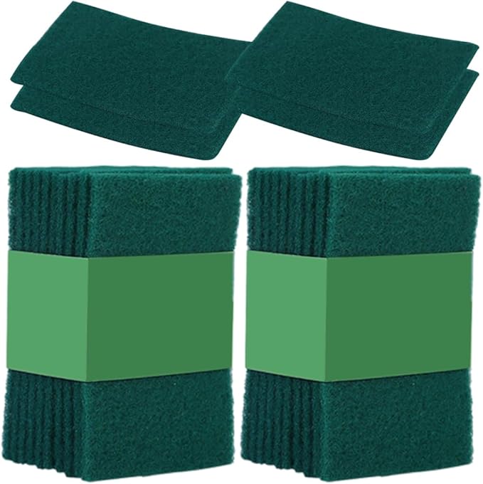 Heavy Duty Scouring Pads Non Scratch Cleaning Sponge Kitchen Dishwashing Fibre Scrubber 24PCS Cleaning scouring Pads
