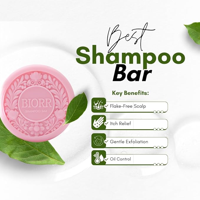 Anti Dandruff Shampoo and Conditioner Bar Set with Neem Tea Tree Oil for Itchy Scalp - Vegan Sulfate Free Solid Shampoo Bar - Zero Waste Hair Care All Hair Types