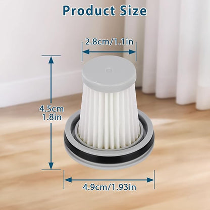 4 Pack HEPA Filter Replacement Compatible with Fanttik Slim V8 Apex / V9 Mix / V10 Mix/Slim V10 Apex Cordless Car Vacuum Cleaner, Washable and Reusable HEPA Filters