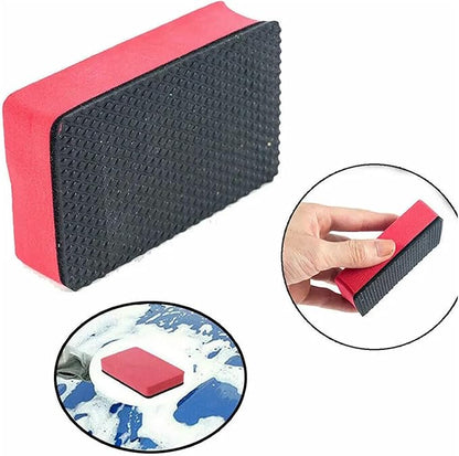 Car Wash Mud Magic Clay Sponge Bar Block Pad Cleaning Eraser Wax Polisher Tool Remove Contaminants Car Wash Accessories(Red 1pc)