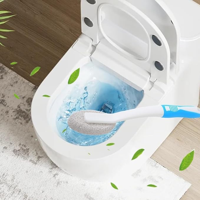 Pumice Stone for Toilet Bowl Cleaning, Toilet Pumice Stone with Handle, Powerfully Away Limescale Stain Toilet Stone Cleaning Block, Scouring Stick for Toilet, Bathroom, Kitchen Sink, Grill (1)