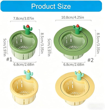 Cactus Kitchen Sink Drain Strainer, 2026 Upgrade Cactus Sink Strainer Basket, Fun Sink Accessory Innovations in Household Kitchen Supplies Bring Different Joy and Mood to The Kitchen (1pcs-Green)
