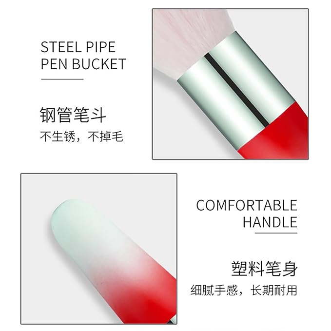 3Pcs Nail Brushes for Cleaning Powder, Makeup Brush Nail Clean Up Brush Acrylic Nail Brush Cleaner Nail Dust Brush Manicure Brush Nail Art Tools