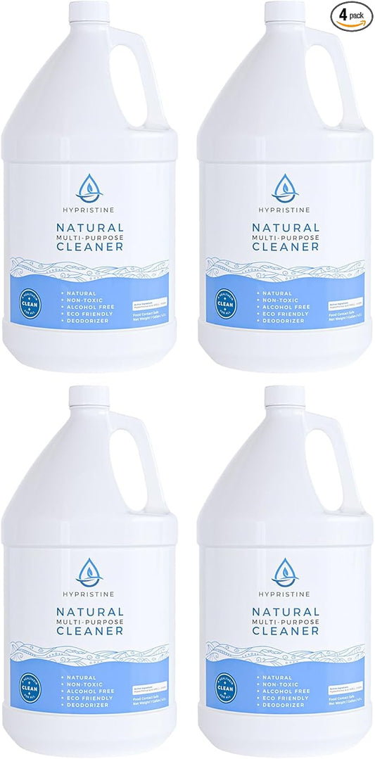 HYPRISTINE Natural Multipurpose Surface Cleaner, 128 fluid Ounce Bottle, 4 Pack