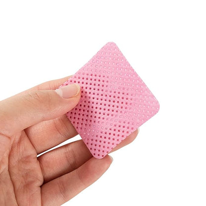 BLUERISE Lint Free Nail Wipes Nail Polish Remover Pads Soft Absorbable Eyelash Extension Glue Cleaning Wipes Pink 600pcs