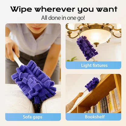 Duster Refills, Reusable Duster Refills, 360 Heavy Duty Duster Refill Pads, Washable Dusters Refill for Home, Blinds, Car, Pet, Furniture, Fans (2PC)