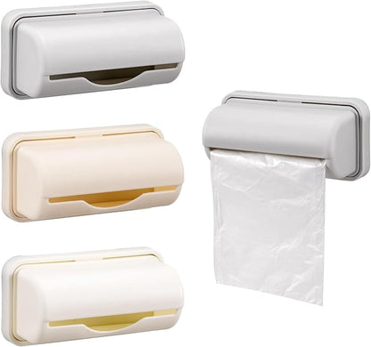 3Pcs Trash Bag Dispenser, Wall Mount Trash Bag Holder, Plastic Grocery Bag Holder Large Opening Design Easy to Take Out for Kitchen Bathroom Toilet,5.9 x 2.36 x 2.9