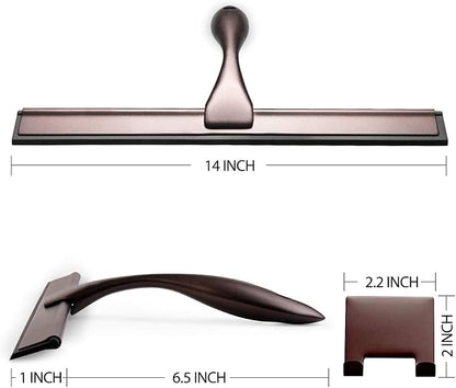 Hiware All-Purpose Shower Squeegee for Shower Doors, Bathroom, Window and Car Glass - Bronze, Stainless Steel, 14 Inches