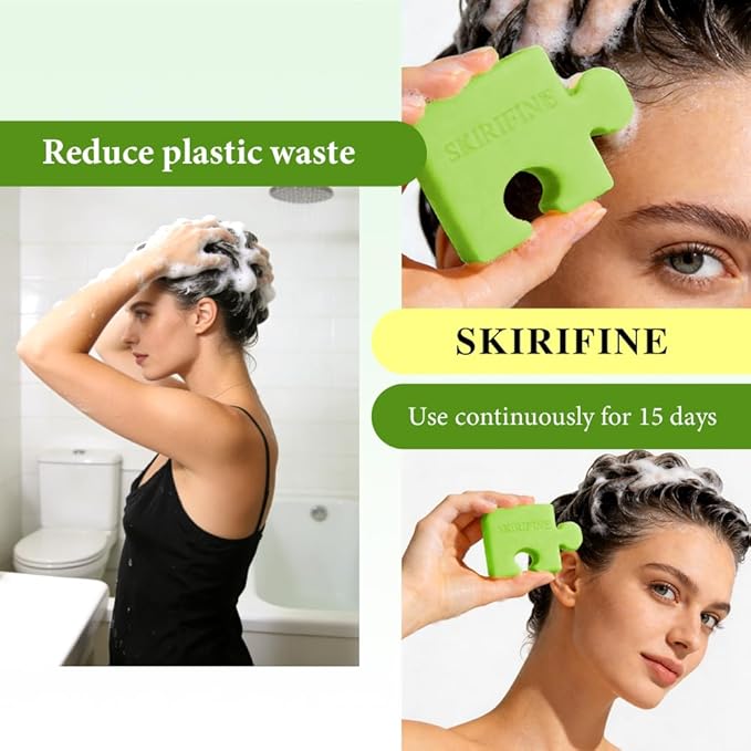 Puzzle-Shaped Lemon Solid Shampoo Bar - Oil Control & Refreshing for Normal to Oily Hair - Crisp, Clean Scent, Plastic-Free (3.5oz)