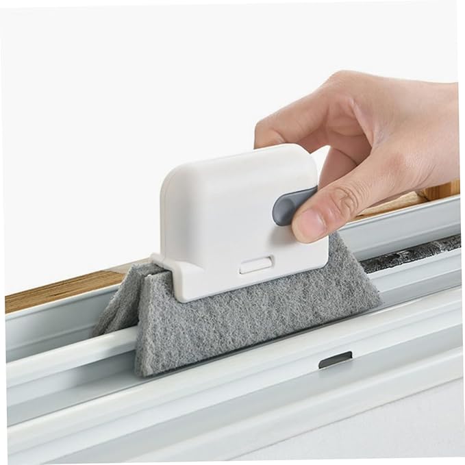 3pcs Window Track Cleaner Set Multifunctional Cleaning Brushes for Window Grooves Tile Lines Car Vents Detachable Design for Easy Use Tight Spaces Grey Ginger Orange Red