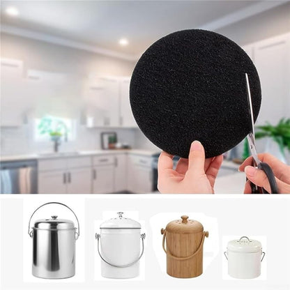 8pcs Filters Round Indoor Kitchen, Compost Bucket, Activated, Charcoal Filters(184 * 10mm)