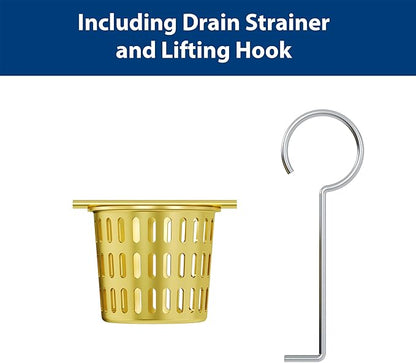 Neodrain Golden Strainer-Hook, Stainless Steel Hair and Debris Strainer, Only Fit Neodrain Shower Drain,Hair Trap,Shower Drain Hair Catcher with Lifting Hook