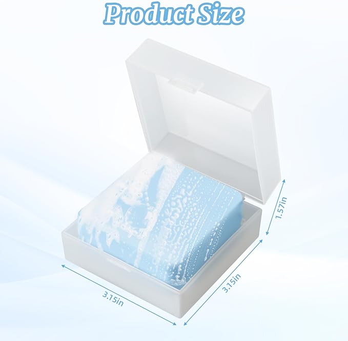 1PCS Travel Soap Case Compatible with DR. Squatch Soap Holder Container with Draining Pad & Lid, Fits Bars Square, Waterproof Portable Travel Holder for Bathroom Gym Camping Outdoor Use