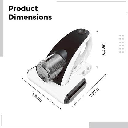 Wireless Handheld Vacuum with Uv Light, Rechargeable for Bed Mattress Sofa, 150W Power, Dust Mite Remover, 30Min Run, Ergonomic