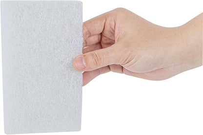 Restaurantware RW Clean 6 x 3.5 Inch Scouring Pads 10 Multi-Purpose Scrub Pads - Not Abrasive Heavy-Duty White Nylon Scrub Pads For Cleaning For Cleaning Or Scrubbing Versatile