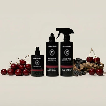 Preston Lane Luxury Kitchen Set – Hand Wash, Dish Soap & All-Purpose Cleaner | Plant-Powered Cleaning Essentials Bundle with Fine Italian Fragrance, Palazzo No. 29 Scent