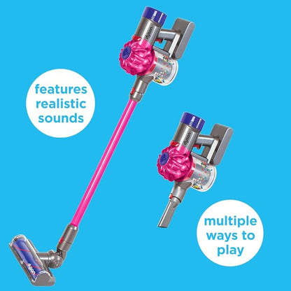 Casdon Dyson Cordless Vacuum Pink | Interactive & Officially Licensed Toy Dyson Vacuum For Children Aged 3+ | Realistic Role-Play Fun!