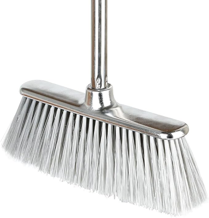 Indoor Soft Bristles Angle Sweeping Broom with Long Handle for Kitchen Hardwood Floor Cleaning
