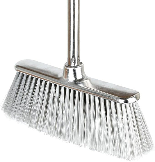 Indoor Soft Bristles Angle Sweeping Broom with Long Handle for Kitchen Hardwood Floor Cleaning