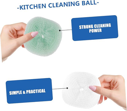 24pcs Cookware Cleaner Ball for Removing Dirty Kitchen Scouring Cleaning Balls Random Color