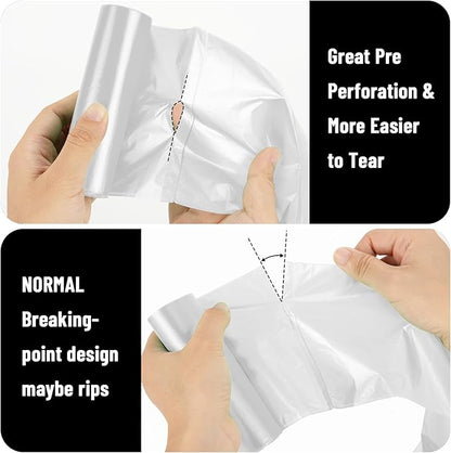 Small Trash Bags 4 Gallon, Flexible & Durable, Scent Free & Easy Tear, Transparent, 110 Counts, 0.3 Mil