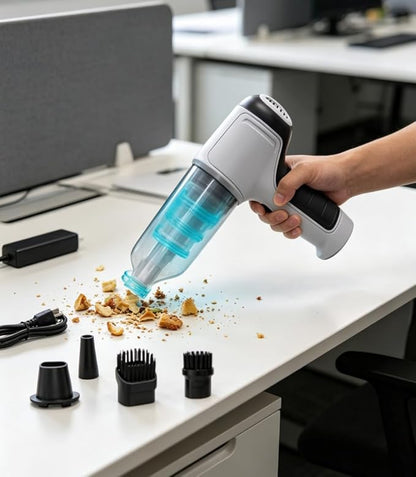 Cordless Handheld Vacuum Cleaner, Portable Rechargeable Mini Vacuum, Powerful Suction Hand Held Vacuum for Car Home Office Pet Hair Dust Cleaning