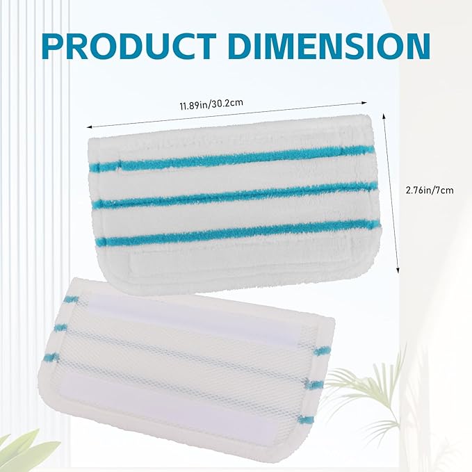 Steam Mop Pads Compatible with Black+Decker Steam Mop SM1600, SM1610, SM1620, HSM13E1, HSMC1300FX, HSMC1321, HSMC1361SG SMP20 - Washable Pads Replacement for Floor Cleaning - 12Pack