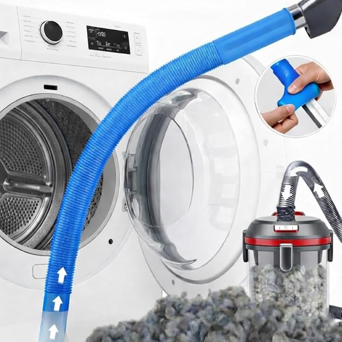 Clothes Dryer Vent Cleaner Kit with Vacuum Hose Attachment Brush, Lint Remover, Dryer Vent Vacuum Hose