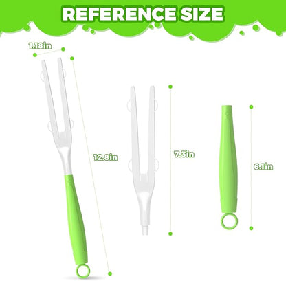 5PCS Duster Refills Folding Handles Set Compatible with Swiffer Dusters,Disposable Static Dust Removal Brush Handle for Dusting Electronics,Furniture,Blinds,Ceiling Fans (5, Green)