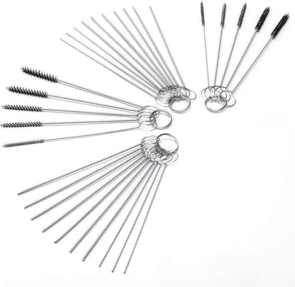 Carb Carburetor Cleaner Cleaning Brushes Kit, Small Wire Brush - 20 Needles + 10 Brushes