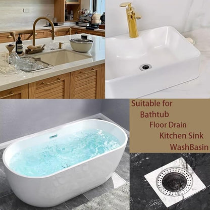 Shower Drain Hair Catcher, Shower Drain Basket, Easy to Clean Stainless Steel Mesh Hair Trap, Reusable Anti-Clog Drain Strainer Filter for Bathroom Sink, Shower & Tub, Fits 3-Inch Inner Diameter Holes