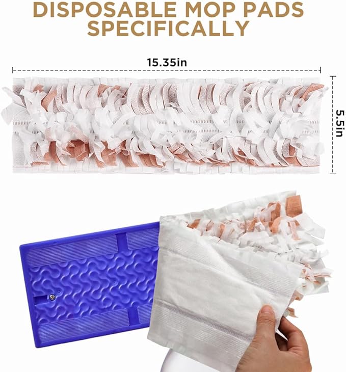 Disposable Mop Pads for Swiffer PowerMop Wood Mopping Pad Refills - 20 Pack | Wood Floor Cleaning Pads | Absorb and Lock Dirt | Safe on Finished Floors