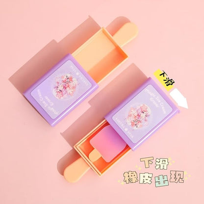 4pcs - Creative Ice Cream Styling Stationery Eraser Gradient Children's Fun Eraser-Magic Girl Magic Eraser (4 Pieces)