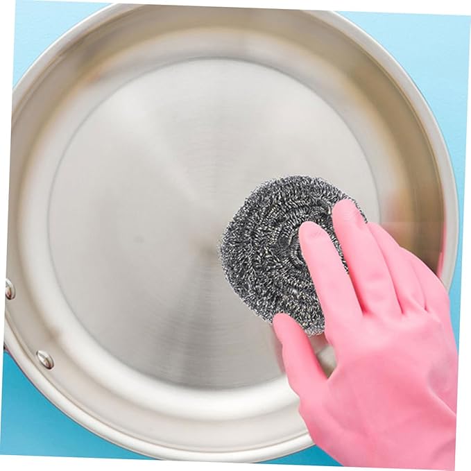 20pcs Pot Cleaning Balls Metal Scrubbers for Kitchen Grill Oven and Pan Cleaning Scrubbers for Tough Stains and Grease Removal
