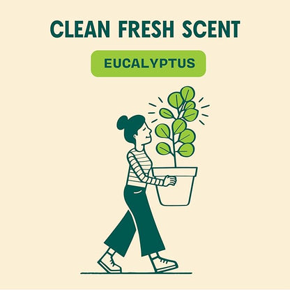 Aunt Fannie's Ultra Concentrated Floor Cleaner Vinegar Wash, Multi-Surface Solution For Mopping, Value Size, Eucalyptus Scent, 64 oz