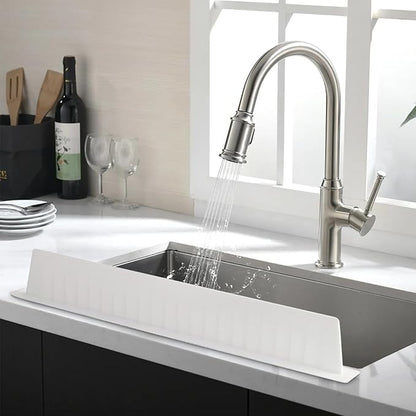 EEEKit 20 In Silicone Sink Splash Guard, No Suction Cups Sink Water Protector, Water Splash Guard for Kitchen Sinks, Bathroom Sinks, Washbasin, Bathtub, Island, Dishwasher Safe, 20 x 1.77 x 2.95 In