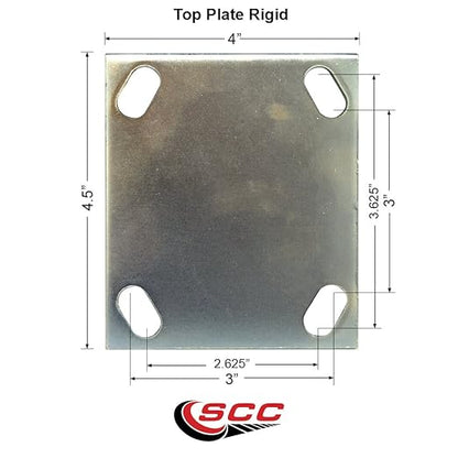 Service Caster Brand – Replacement Platform Truck Rigid Caster - Fits Rubbermaid Heavy Duty Platform Truck and Rubbermaid Side Panel Platform Truck - 4436M7 FG4436M70000