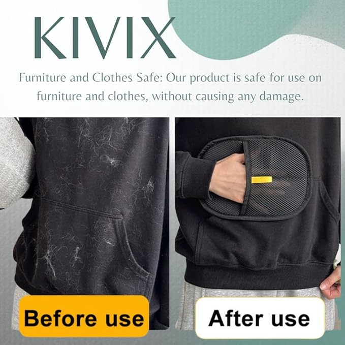 KIVIX Pet Hair Removal Tool Set Reusable Pet Hair Remover Glove Magic Brush Lint Roller & Dog Hair Cleaner