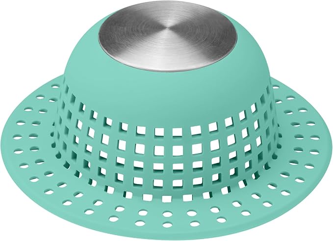 Aluvor Shower Drain Hair Catcher Bathtub Drain Cover Shower Protector for Pop-Up & Regular Drains
