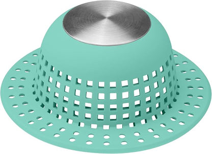 Aluvor Shower Drain Hair Catcher Bathtub Drain Cover Shower Protector for Pop-Up & Regular Drains