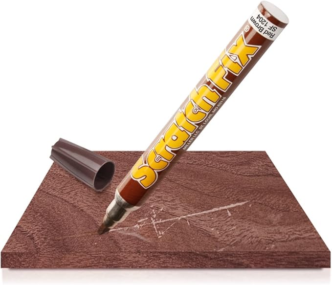 Miller SF1204 Wood Stain Scratch Fix Pen / Wood Repair Marker - Red Brown Wood
