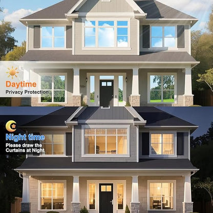 MAGIDEKOR Window Privacy Film One Way, Reflective Mirror Window Film Daytime Privacy, UV Sun Blocking Heat Control Static Cling, Window Tint for Home Office - 35.4 Inch X 6.5 Feet