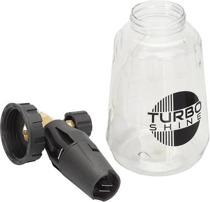 Professional Foam Cannon for Pressure Washer – Wide Mouth Snow Foam Lance with Adjustable Spray Pattern – Heavy Duty Car Wash Soap Dispenser – 1/4" Quick Connector (Clear, 1 Liter)