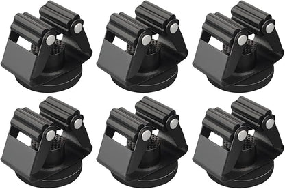 ULIBERMAGNET Magnetic Mop Broom Holder,Heavy Duty Movable Magnetic Broom Holder Rack,Anti-slip Wall Mounted Utility Storage Mop Shovel Hanger for Garage, Kitchen, Laundry, Garden(6 Pack/Black)
