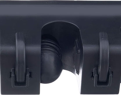 Superio Mop and Broom Holder Wall Mount Storage Organizer for Kitchen, Garage, Garden, 3 Slots (2 Pack, Black)