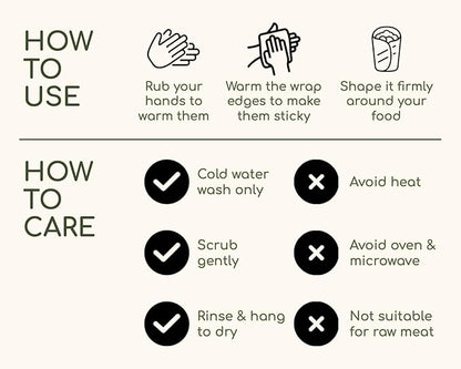 Truebee Reusable Beeswax Bread Wrap – Non Toxic, Plastic Free, Silicone Free, Sustainable, Environmentally Friendly, Organic Cotton Beeswax Wrap, XL Bread Wrap, Signature Design